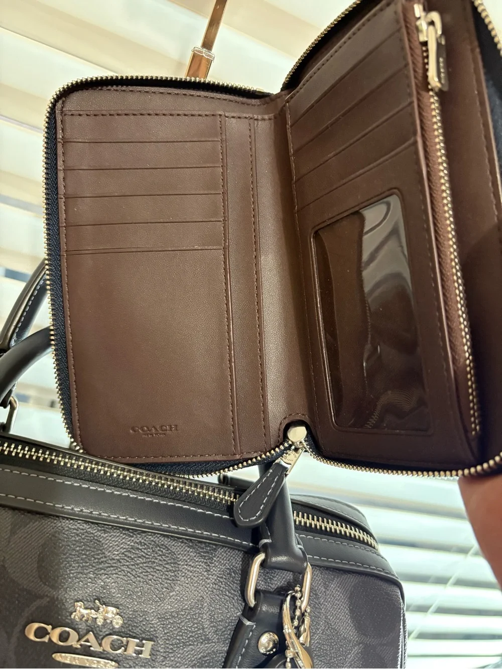 💙⛓️Coach Rowan Satchel Signature Canvas Blue Set.